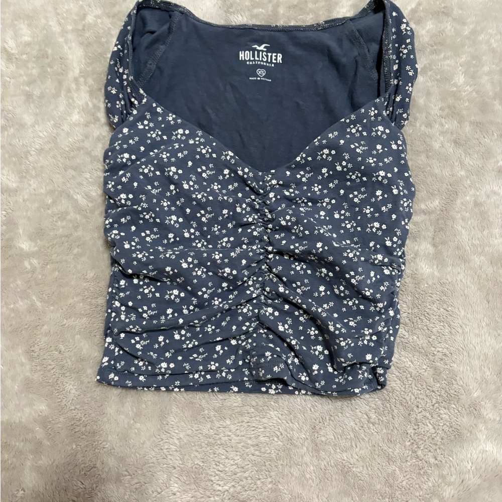 Hollister Navy Floral Women's Top